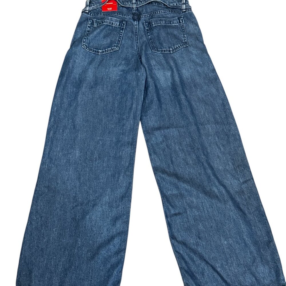 Lucky Brand Liquid Denim Luxe Palazzo Jeans Wide Leg Drawstring NWT - Picture 11 of 13